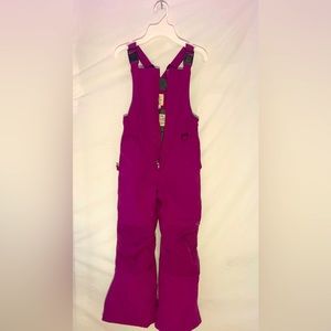 Lands’ End Bib Magenta Snow Pants Kids size 8